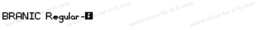 BRANIC Regular字体转换